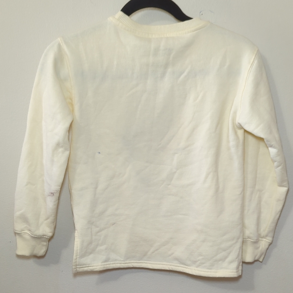 Disney Winnie the Pooh Sweatshirt Cream Embroidered Girls Size L 10/12 - Picture 4 of 5